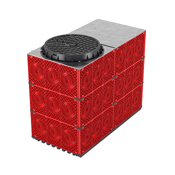 DKC Колодец пластиковый для кабельной канализации с пластиковым люком,1500х750х1125