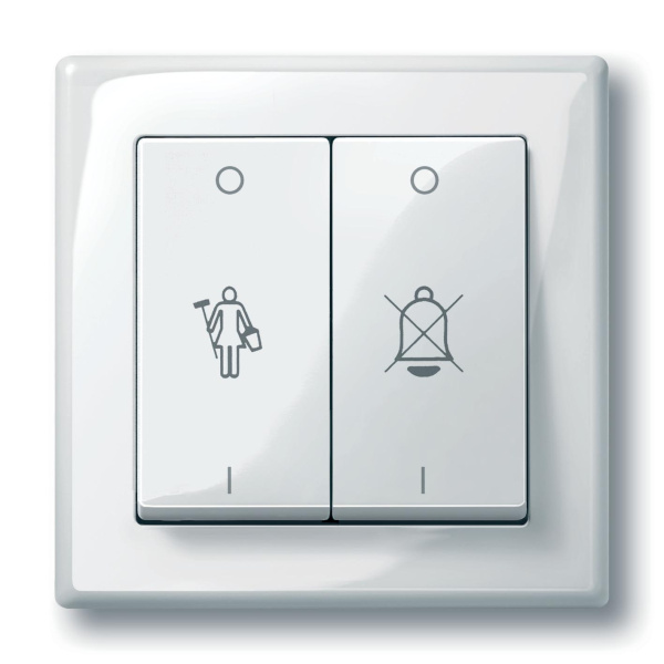 Купить SE Merten SM Полярно-Бел Две клавиши с маркировкой «перечёркнутый звонок» и «горничная» (MTN432619)