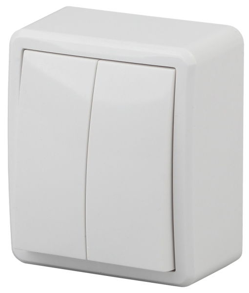 ЭРА 11-1205-01 Эксперт Белый Выключатель 2-кл с подсветкой ОУ