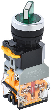 IEK Переключатель D8-11XD2 2 положения 1з+1р с подсветкой зеленый