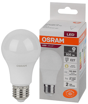 Osram LVCLA75 10SW/830 230V E27 10X1 4058075578821