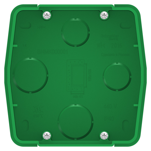 Купить Systeme Electric Blanca коробка внутр монтажная зеленая для силовых розеток