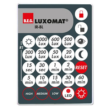 BEG IR-BL /grey/red Пульт управления BL, в комплекте настенный держатель / серый 93055