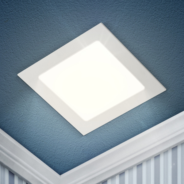 ЭРА LED 2-24-4K Светильник светодиодный квадратный LED 24W 220V 4000K