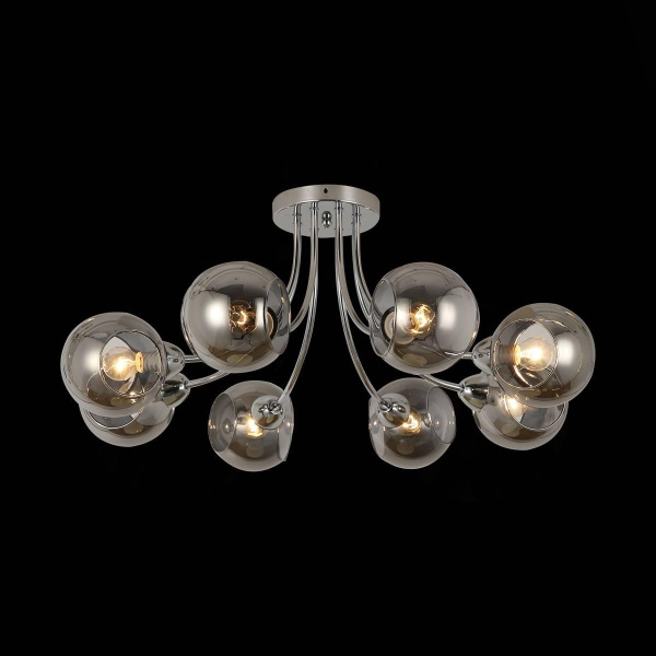 Купить Evoluce SLE102102-08 Светильник потолочный Хром/Дымчатый E14 8*40W