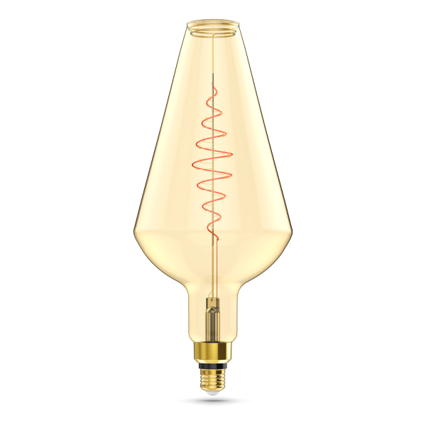 Купить Gauss Лампа Filament Vase 8.5W 660lm 2000К Е27 golden flexible LED 180802105