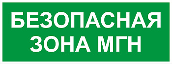 Самоклеящаяся этикетка ЭРА INFO-SSA-124 350х130мм Безопасная зона МГН SSA-101/DPA-301