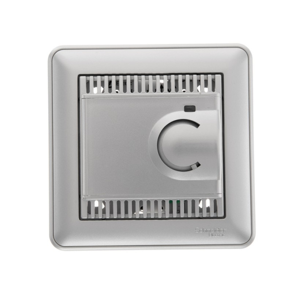 Купить SE Wessen 59 Матовый хром Регулятор теплого пола с датчиком +5 до +50°C, 10А (в сборе, с рамкой) TES-151-58