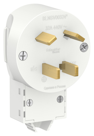 Купить Systeme Electric Blanca внутр Бел Вилка силовая 3Р+N 32А, 400В