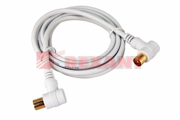 Купить Шнур TV шт - TV шт 1.5М Угловой Белый Rexant 18-0112