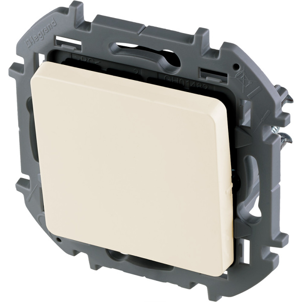 Купить Legrand INSPIRIA Слоновая кость Переключатель без фиксации (кнопка) с Н.О./Н.З. контактом 6 A - 250 В 673691