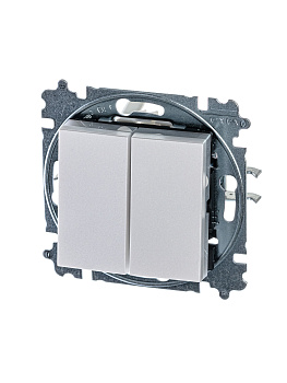 ABB EPJ Levit жемчуг / ледяной Выключатель 2-клавишный 2CHH590545A6068