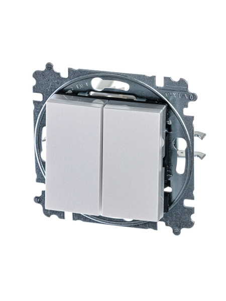 ABB EPJ Levit жемчуг / ледяной Выключатель 2-клавишный 2CHH590545A6068