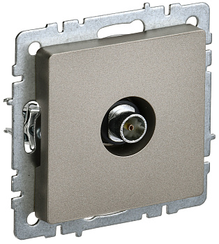 IEK BRITE BASE Шампань Розетка TV окон. РТВ11-0-БрШ