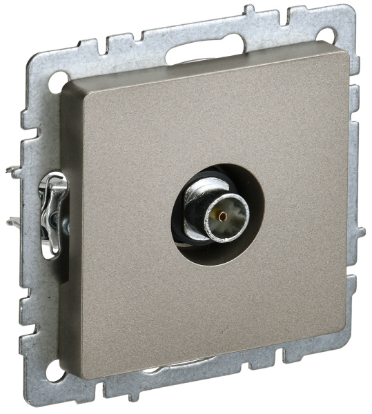 IEK BRITE BASE Шампань Розетка TV окон. РТВ11-0-БрШ