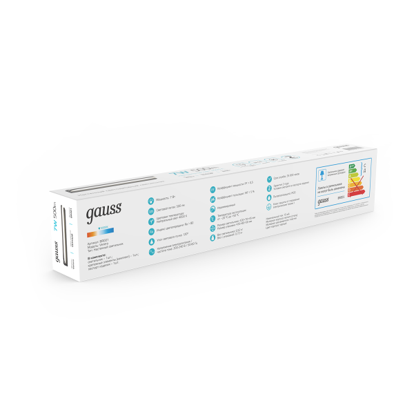 Gauss Настенный светодиодный светильник Venera BR001 7W 500lm 200-240V 420mm LED 1/20 Купить Gauss Настенный светодиодный светильник Venera BR001 7W 500lm 200-240V 420mm LED 1/20