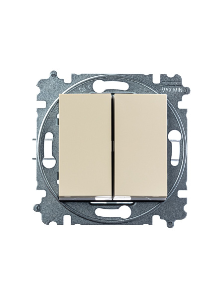 Купить ABB EPJ Levit слоновая кость / белый Выключатель 2-клавишный 2CHH590545A6017