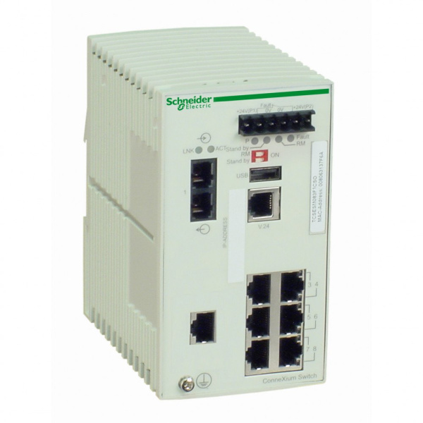 SE Contactors K Коммутатор Connexium (Managed) 7TX/1FX-M TCSESM083F1CU0