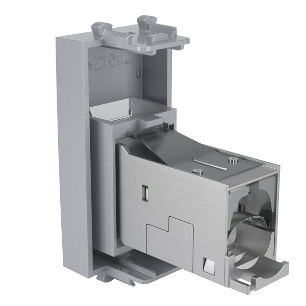 Купить DKC Компьютерная розетка RJ-45 модульная, кат.5е экранированная,"Avanti","Закаленная сталь", 1 модуль 4404361