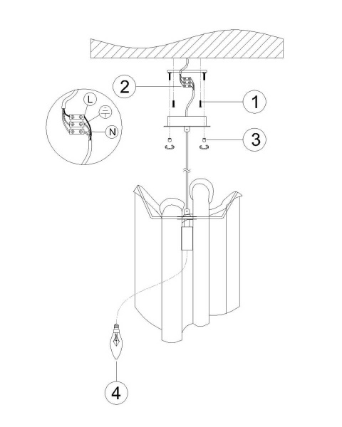 Купить Favourite Multivello Хром/Прозрачный Подвес 1*E14CFL*25W 1156-1P