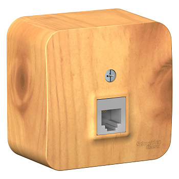 Systeme Electric Blanca наруж Ясень Розетка ТЛФ RJ11 изолир. пластина