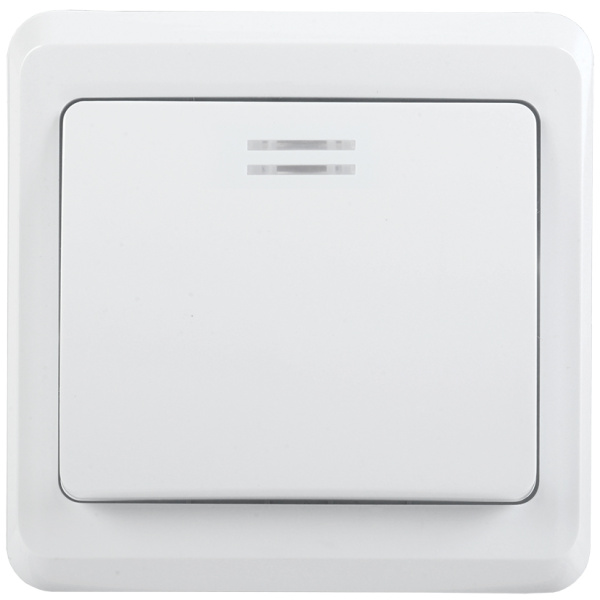 Купить IEK VEGA ВС10-1-1-ВБ Выключатель 1кл 10А с инд. ВЕГА (белый)