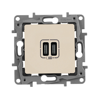 Legrand ETIKA Белая Зарядка USB C-C 672235