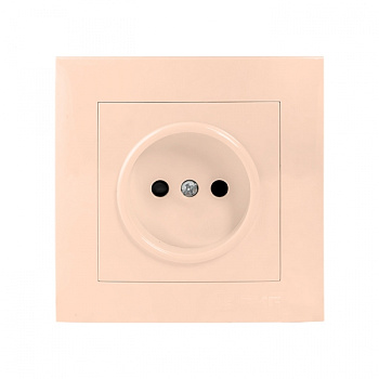 EKF PROxima Валенсия розетка 1-местная б/з 10А кремовая с защ. штор.