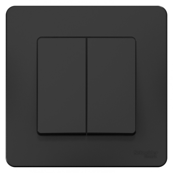 Systeme Electric Blanca внутр Антрацит Переключатель 2-клавишный, 10А, 250B