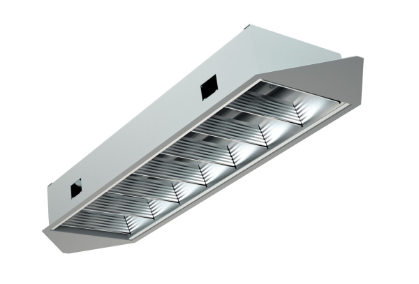 Купить СТ AST/R 218 Светильник люминесцентный вcтраиваемый диагон. зерк. реш.2x18W T8 G13 новый 1085000010