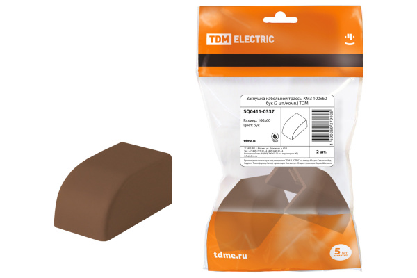 TDM Заглушка кабельной трассы КМЗ 100x60 бук (2 шт./комп.) SQ0411-0337