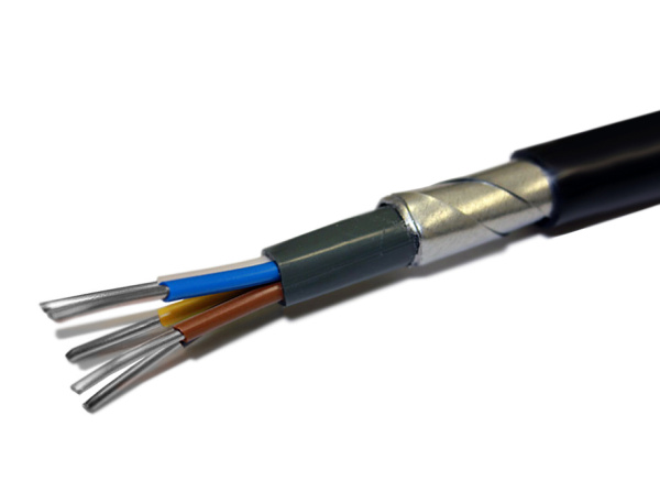 Купить Кабель силовой алюминий АВБШв (АВББШв) 5x25мм² бронированный черный ГОСТ АВБШв 5*25 ок-0,66