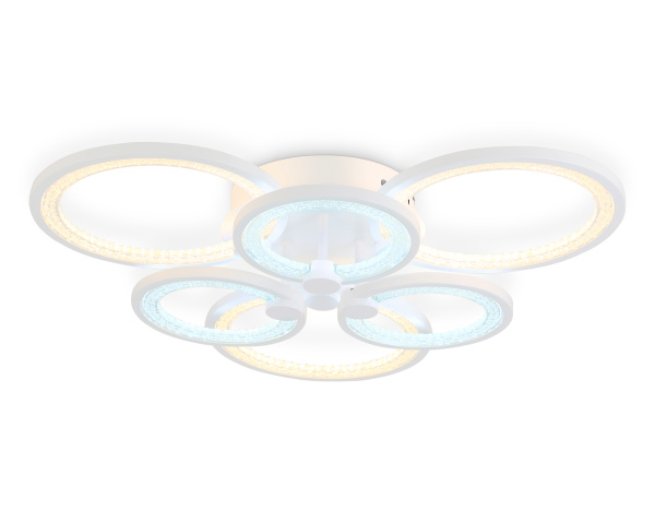 Ambrella Светильник потолочный светодиодный с пультом FA4085/3+3 WH белый 100W 3000K+6400K/4200K/6400K+3000K 620*570*120 (ПДУ ИК)