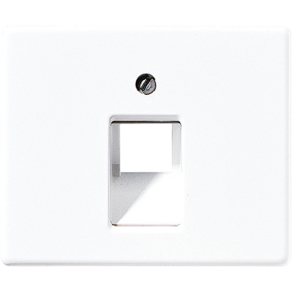 JUNG SL 500 Белая Накладка 1-ой наклонной ТЛФ/комп розетки SL569-1UAWW