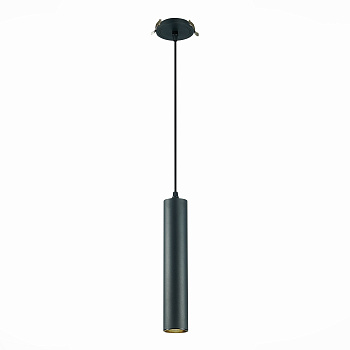 ST LUCE  ST151.408.01 Встраиваемый подвес Черный GU10 1*50W IP20 D54xH290 220V Без ламп