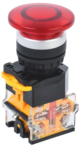 IEK Кнопка D8-11M "Грибок" d=22мм 1з+1р красная IEK Кнопка D8-11M "Грибок" d=22мм 1з+1р красная
