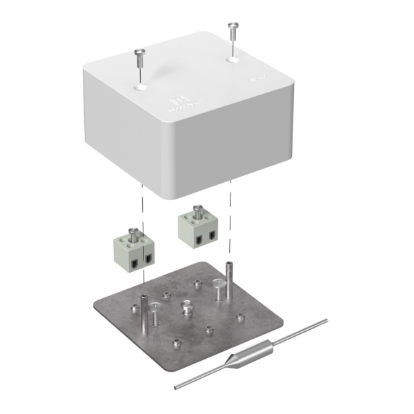 Промрукав Коробка огнестойкая для кабель-канала 40-0460-FR6.0-4-П Е15-Е120 с термопредохранителем 85х85х45