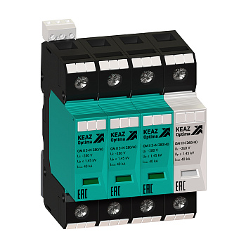 КЭАЗ Ограничитель импульсных перенапряжений (УЗИП) OptiDin OM-II-3+N-280/40