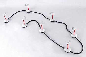 Lussole LOFT Металл/флекс Белый / красный Металл Светильник настенно-потолочный GU10 5,5W GRLSP-9818-07