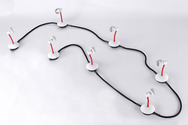 Lussole LOFT Металл/флекс Белый / красный Металл Светильник настенно-потолочный GU10 5,5W GRLSP-9818-07 Lussole LOFT Металл/флекс Белый / красный Металл Светильник настенно-потолочный GU10 5,5W GRLSP-9818-07