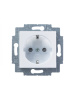 Купить ABB EPJ Levit белый / ледяной Розетка с заземлением со шторками 2CHH203457A6001