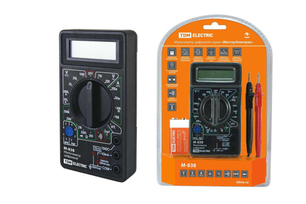 TDM Мультиметр цифровой серия "МастерЭлектрик" М-838 SQ1005-0003
