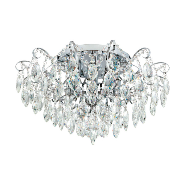 Eglo 39521 Люстра FENOULLET, 6х25W(E14), ?600, H355, сталь, хром/хрусталь, прозрачный