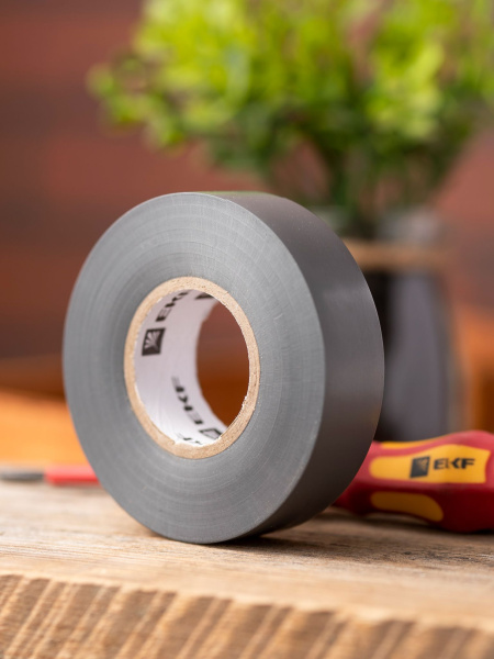 Купить EKF PROxima Изолента ПВХ серо-стальная 19мм 20м серии SafeFlex