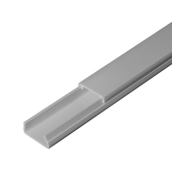 Промрукав Кабель-канал серый RAL 7035 2-й замок в п/э 20х10 (180м/уп) PR03.0071