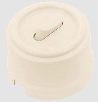 BIRONI Лизетта Пластик Песочное золото Выключатель перекрестный 1-кл (клавишный) B1-223-24