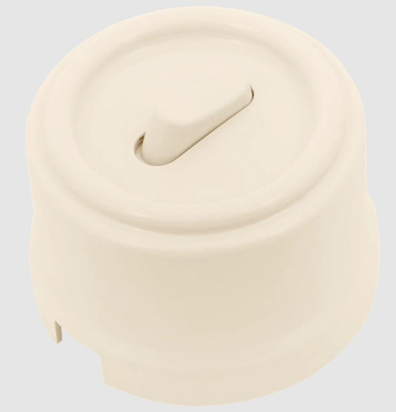 BIRONI Лизетта Пластик Песочное золото Выключатель перекрестный 1-кл (клавишный) B1-223-24