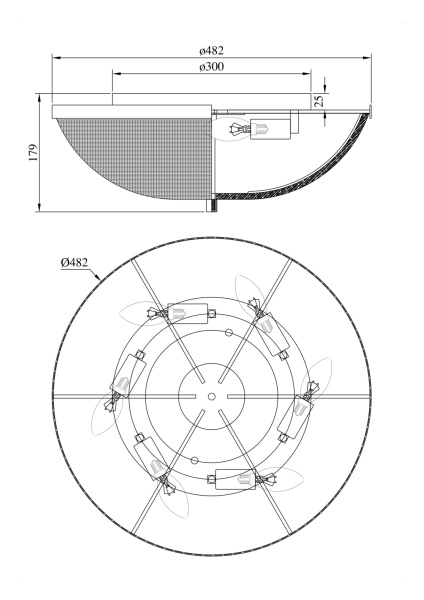 Купить Maytoni Ceiling & Wall Coupe Никель Потолочный светильник C046CL-06N
