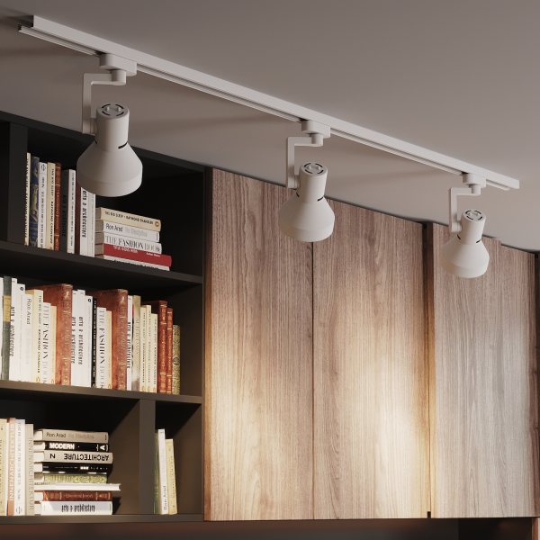 Купить Gauss Светильник трековый конус E27 220V IP20 112*230мм белый однофазный TR014