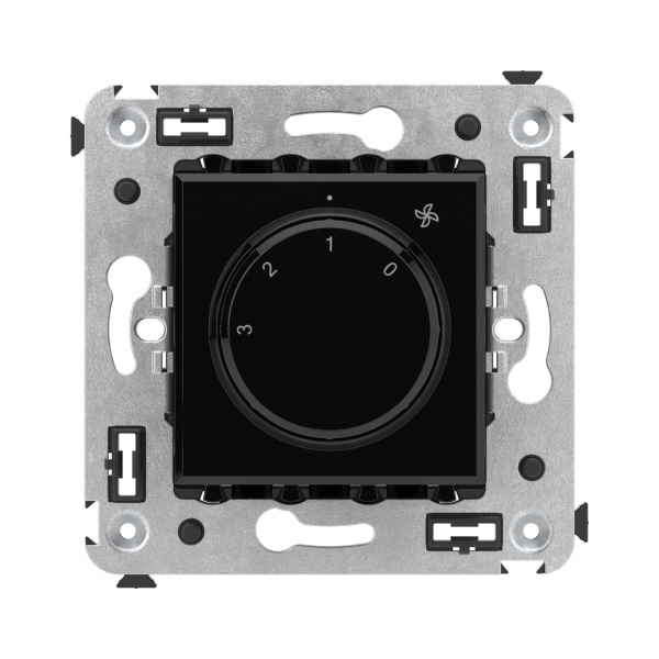 Купить DKC Механизм управления вентиляторами в стену, "Avanti", "Черный квадрат"